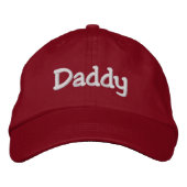Papa Embroided Baseball Hat Pet | Rood (Voorkant)