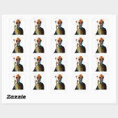 Papa Emeritus II/Secondo met Roos Vierkante Sticker (Vel)