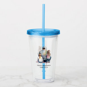 Papa en aughters op maat (9) acryl drinkbeker