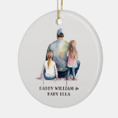 Papa en aughters op maat (9) keramisch ornament (Links)