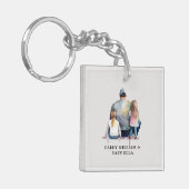 Papa en aughters op maat (9) sleutelhanger (Voorkant Links)