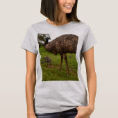 Papa en Baby Emus gaan een loopje maken. T-shirt (Voorkant)