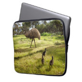 Papa en Baby Emus, Laptop Sleeve (Voorkant Links)