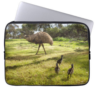 Papa en Baby Emus, Laptop Sleeve