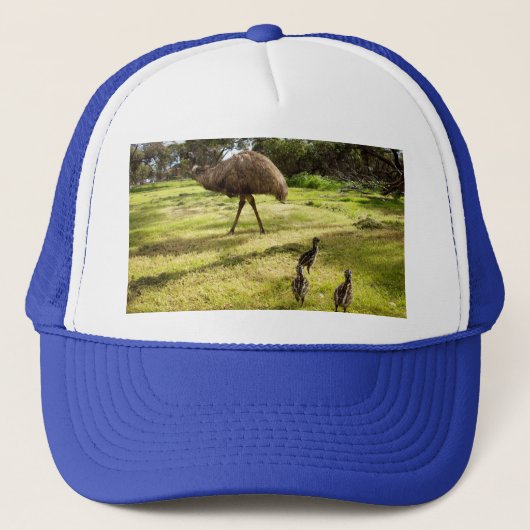 Papa en Baby Emus, Trucker Pet (Voorkant)