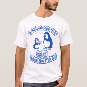 Papa en Baby Pinguïn Grappige Oliegrap Cute Dier T-shirt