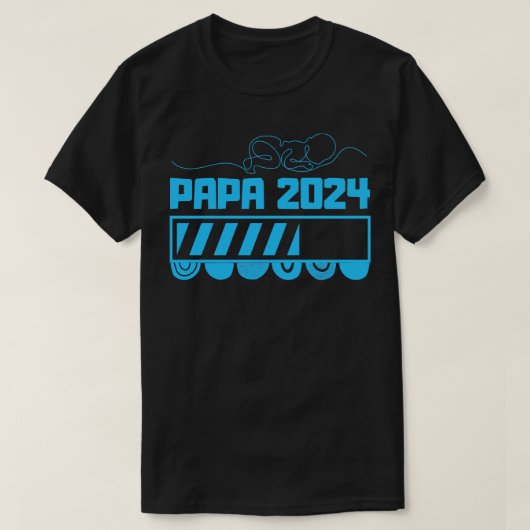 Papa En Cours 2024 Futur Papa Annonce Grossesse PA T-shirt (Design voorkant)