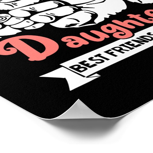 Papa en dochter beste vrienden voor het leven vade poster (Hoek)