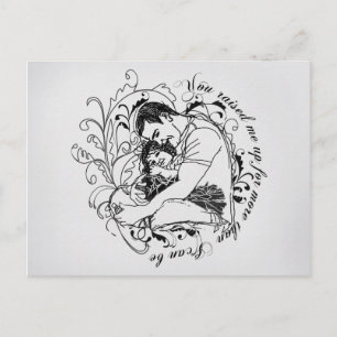 Papa en dochter briefkaart