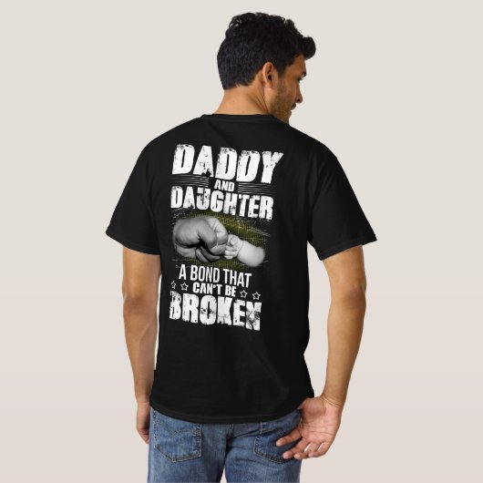 Papa en dochter een obligatie die niet kan worden t-shirt (Achterkant volledig)