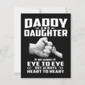 Papa en dochter hebben niet altijd oog voor oog, m bedankkaart (Voorkant)
