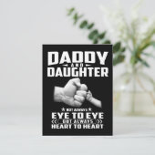 Papa en dochter hebben niet altijd oog voor oog, m bedankkaart (Staand voorkant)