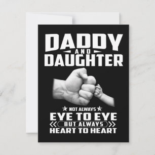 Papa en dochter hebben niet altijd oog voor oog, m bedankkaart