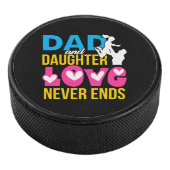 Papa en dochter Love Einde nooit Hockey Puck (3/4)