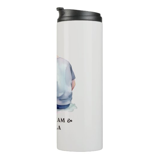 Papa en dochter op maat (8) thermosbeker (Geroteerd rechts)