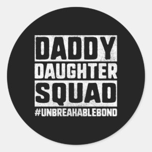 Papa en dochter vader dochter squad bond ronde sticker