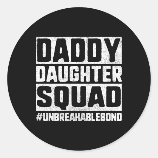 Papa en dochter vader dochter squad bond ronde sticker (Voorkant)