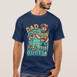Papa en dude matchen Schattigee vader en zoon outf T-shirt