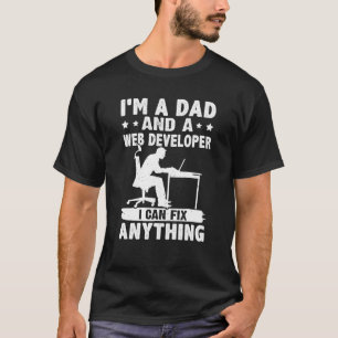 Papa en een webontwikkelaar die ik alles kan oplos t-shirt