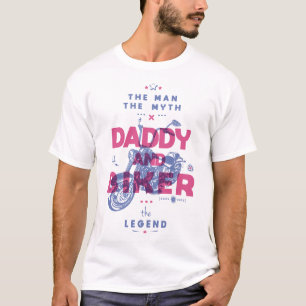 Papa en fietsen het man de mythe van de legende t-shirt