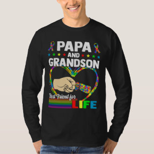 Papa en Grandson Best Friend for Life Autism Gran T-shirt