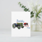Papa en ik Tractors Briefkaart (Staand voorkant)