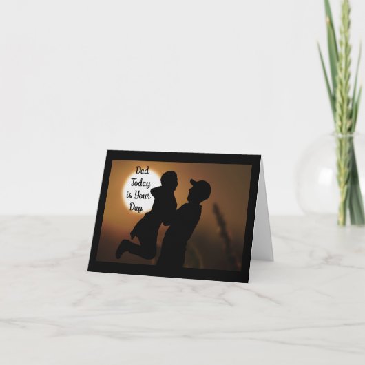 Papa en kind Vaderdag Wenskaart Kaart (Voorkant)