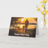 Papa en kind Vaderdag Wenskaart Kaart (Gele Bloem)