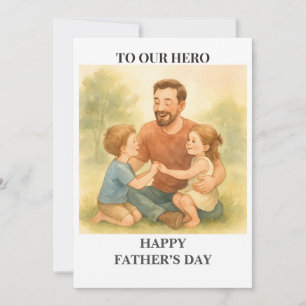 Papa en Kinder - Vaderdag Kaart