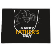 Papa en kinderhanden groot cadeauzakje (Voorkant)