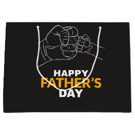 Papa en kinderhanden groot cadeauzakje