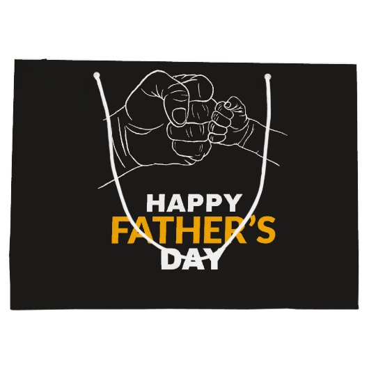 Papa en kinderhanden groot cadeauzakje (Achterkant)