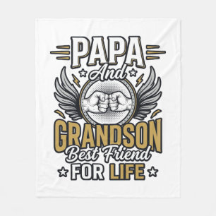 Papa en kleinzoon beste vriend voor het leven shir fleece deken