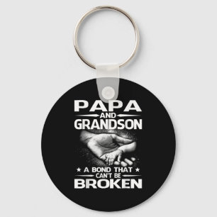 Papa en kleinzoon een band die niet verbroken kan sleutelhanger