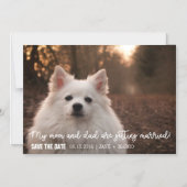 Papa en mama gaan trouwen, behalve de datum magnetische uitnodiging (Voorkant)