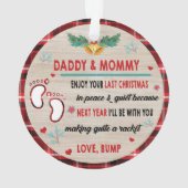 Papa en mama genieten van jullie laatste kerst ornament (achterkant)