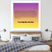 "Papa en mama, mijn eeuwige zegen" Canvas Afdruk (Insitu (Slaapkamer))