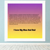 "Papa en mama, mijn eeuwige zegen" Canvas Afdruk (Insitu (Houten vloer))