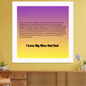 "Papa en mama, mijn eeuwige zegen" Canvas Afdruk (Insitu (Woonkamer))