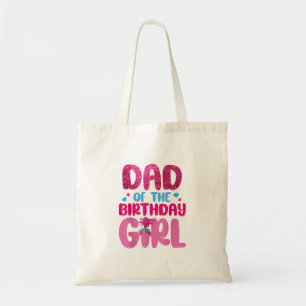 Papa en mama verjaardag meisje familie matching tote bag