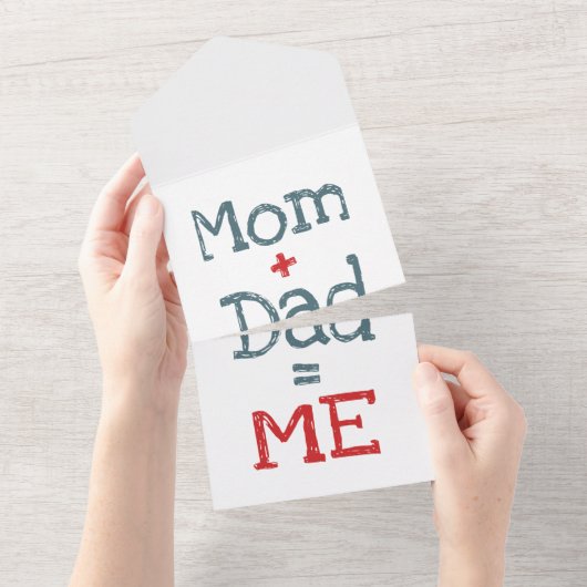 Papa en mama zijn mij all in one uitnodiging (Afscheurbaar)