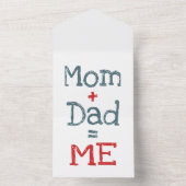 Papa en mama zijn mij all in one uitnodiging (Binnen)