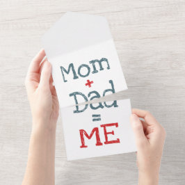 Papa en mama zijn mij all in one uitnodiging