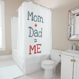 Papa en mama zijn mij douchegordijn