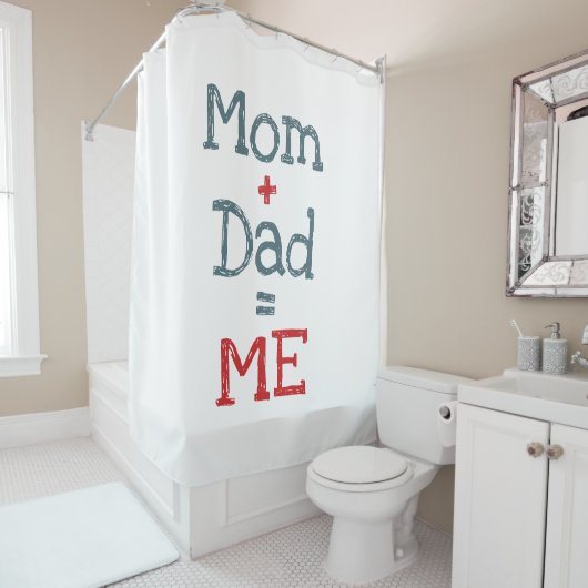 Papa en mama zijn mij douchegordijn (In situ)