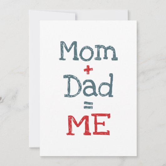 Papa en mama zijn mij kaart (Voorkant)