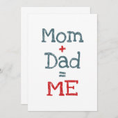 Papa en mama zijn mij kaart (Voorkant / Achterkant)