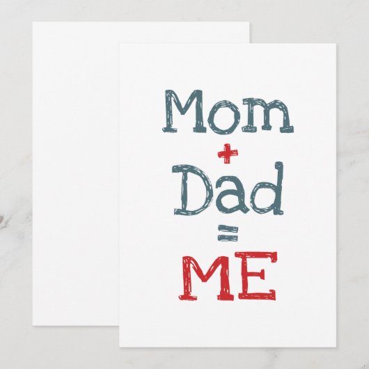 Papa en mama zijn mij kaart (Voorkant / Achterkant)