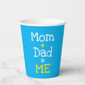 Papa en mama zijn mij papieren bekers (Achterkant)