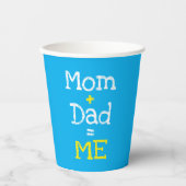 Papa en mama zijn mij papieren bekers (Voorkant)